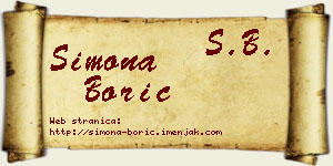 Simona Borić vizit kartica